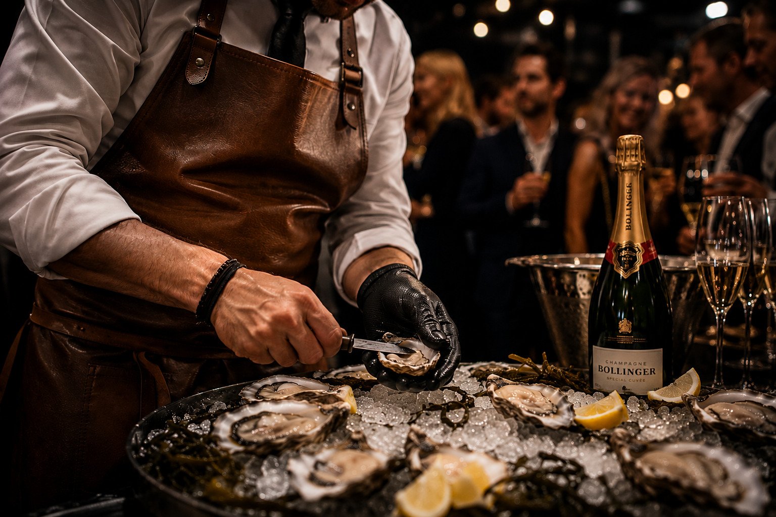 Oyster König München Live Austern Opening vor Gästen