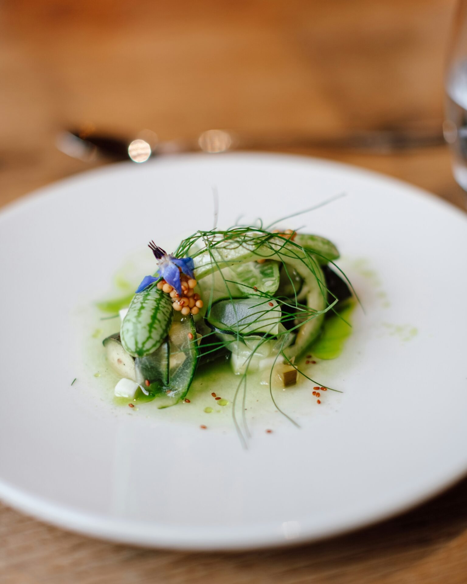 Saisonales Gericht beim privaten Dinner
