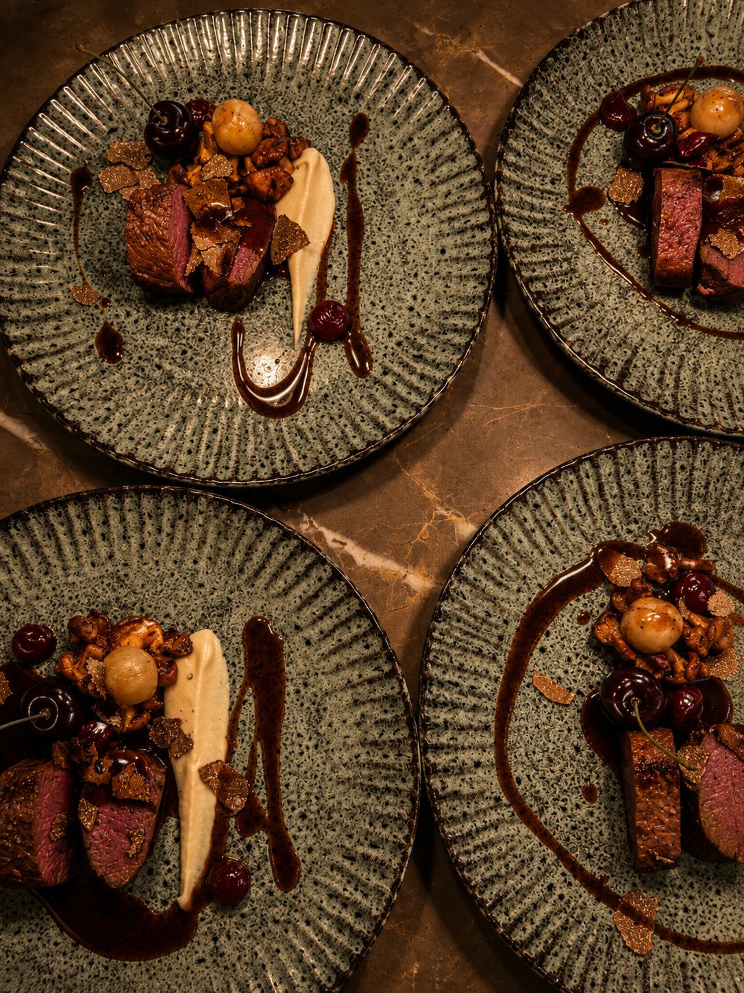 Main course with venison from Alsace by private chef Marius Mutschinski