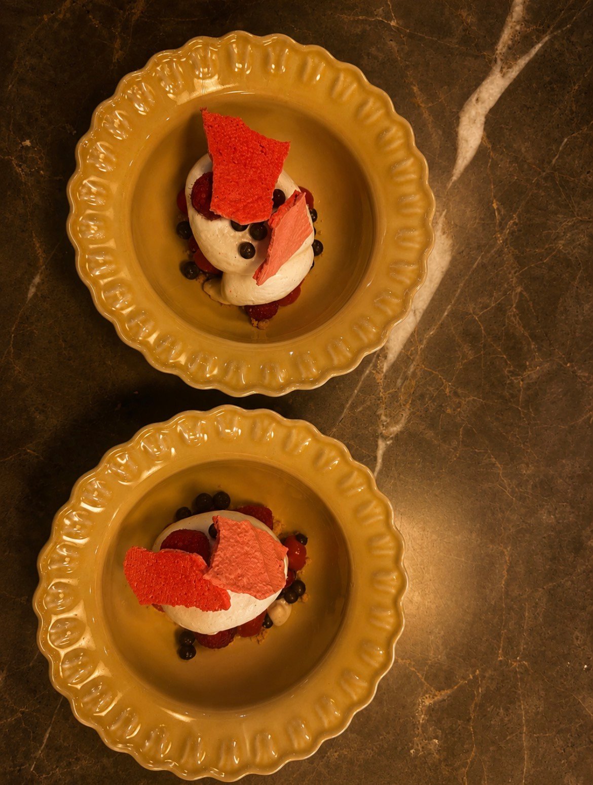 Dessert von Privatkoch Marius Mutschinski — Fine Dining München