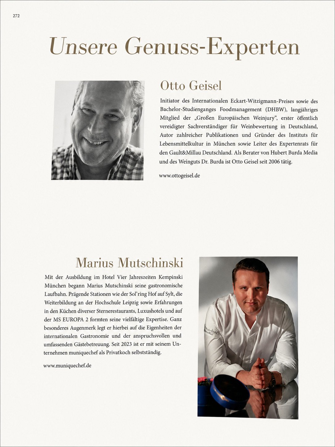 Marius Mutschinski als Genuss-Experte im Buch von Hubert Burda