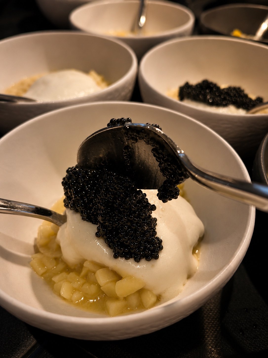 Caviar service at an exclusive event by munique.chef