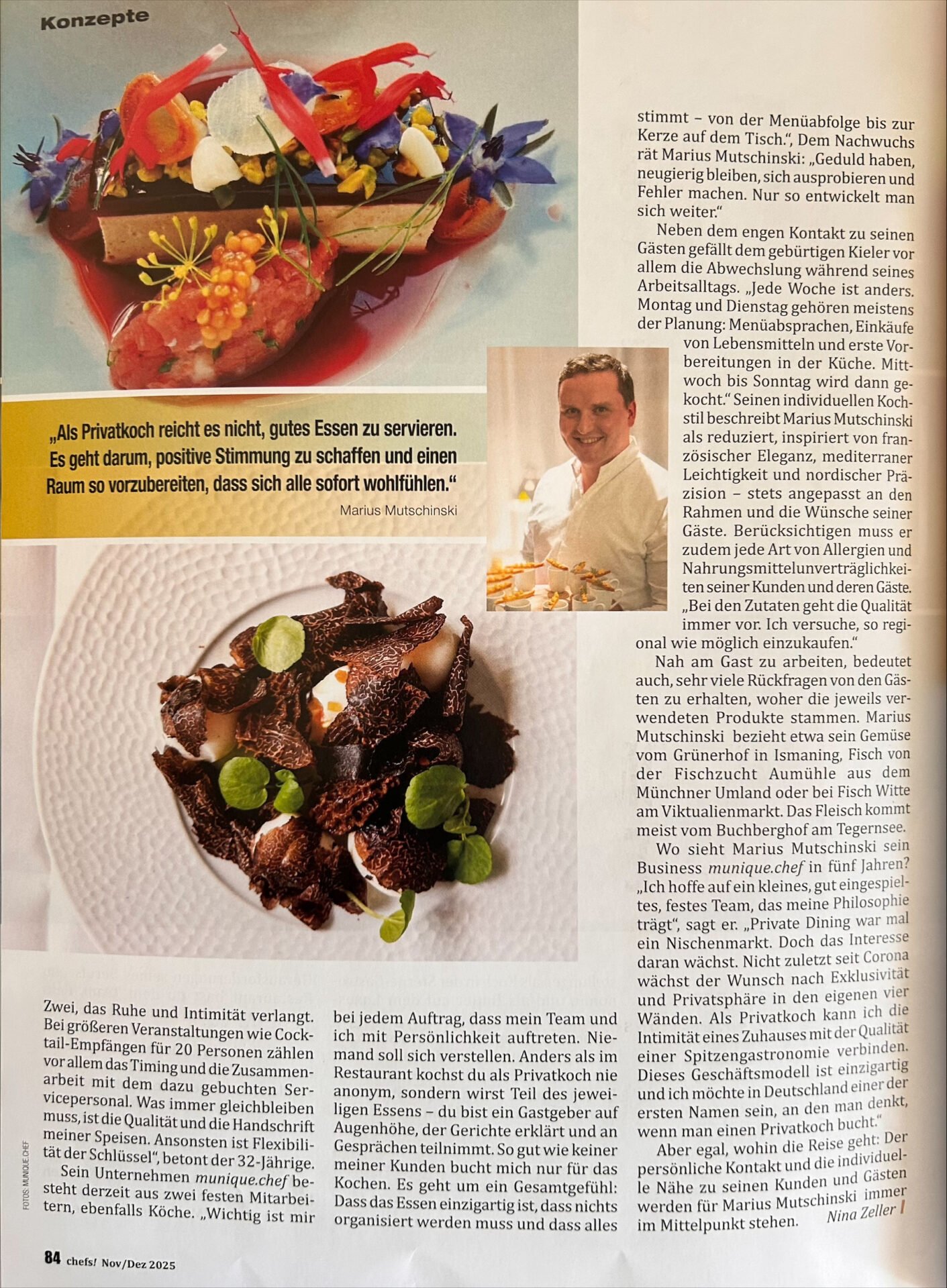 chefs! Magazin Porträt über Marius Mutschinski – Seite 3